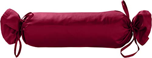 Mako Satin Baumwoll Nackenrollen Bezug 15x40 - Nackenrollenbezug mit Verschlussbändern aus 100% Baumwolle - Nackenrolle Überzug einfarbig Pink - Made in EU Mako Satin Baumwoll Nackenrollen Bezug 15x40 - Nackenrollenbezug mit Verschlussbändern aus 100% Baumwolle - Nackenrolle Überzug einfarbig Pink - Made in EU von Bettwaesche-mit-Stil