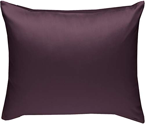 Mako-Satin Baumwollsatin Bettwäsche Uni einfarbig zum Kombinieren (Kissenbezug 40 cm x 40 cm, Brombeer) viele Farben & Größen von Bettwaesche-mit-Stil