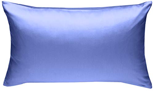 Mako-Satin Baumwollsatin Bettwäsche Uni einfarbig zum Kombinieren (Kissenbezug 40 cm x 60 cm, Hellblau) von Bettwaesche-mit-Stil