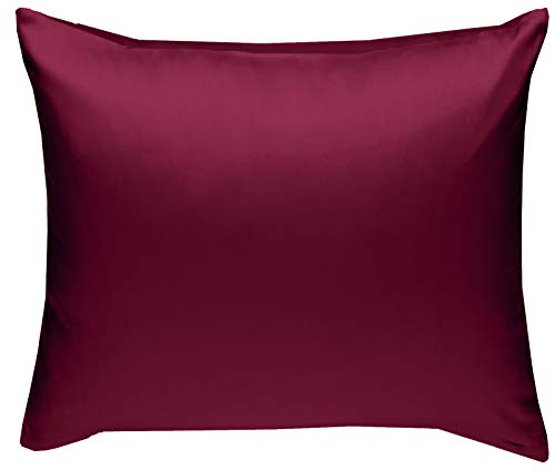 Mako-Satin Baumwollsatin Bettwäsche Uni einfarbig zum Kombinieren (Kissenbezug 50 cm x 50 cm, Pink) viele Farben & Größen von Bettwaesche-mit-Stil