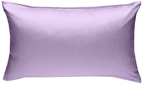 Mako-Satin Baumwollsatin Bettwäsche Uni einfarbig zum Kombinieren (Kissenbezug 50 cm x 70 cm, Flieder) von Bettwaesche-mit-Stil