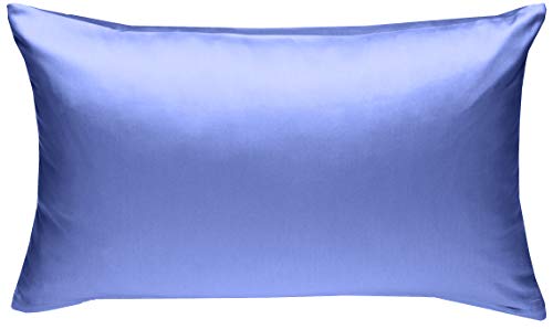 Mako-Satin Baumwollsatin Bettwäsche Uni einfarbig zum Kombinieren (Kissenbezug 50 cm x 70 cm, Hellblau) von Bettwaesche-mit-Stil