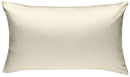 Mako-Satin Baumwollsatin Bettwäsche Uni einfarbig zum Kombinieren (Kissenbezug 50 cm x 70 cm, Natur) von Bettwaesche-mit-Stil