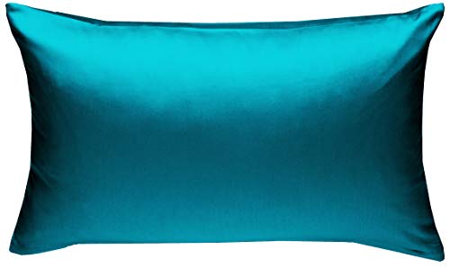 Mako-Satin Baumwollsatin Bettwäsche Uni einfarbig zum Kombinieren (Kissenbezug 50 cm x 70 cm, Petrol Blau) von Bettwaesche-mit-Stil