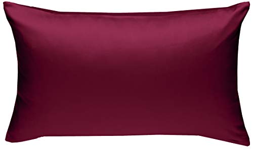 Mako-Satin Baumwollsatin Bettwäsche Uni einfarbig zum Kombinieren (Kissenbezug 60 cm x 80 cm, Pink) von Bettwaesche-mit-Stil