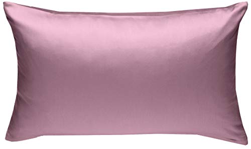 Mako-Satin Baumwollsatin Bettwäsche Uni einfarbig zum Kombinieren (Kissenbezug 60 cm x 80 cm, Rosa) von Bettwaesche-mit-Stil