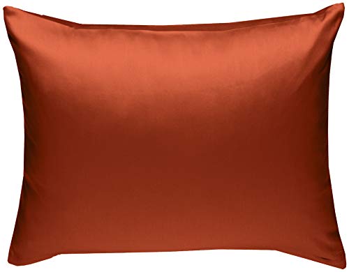 Mako-Satin Baumwollsatin Bettwäsche Uni einfarbig zum Kombinieren (Kissenbezug 70 cm x 90 cm, Orange) viele Farben & Größen von Bettwaesche-mit-Stil