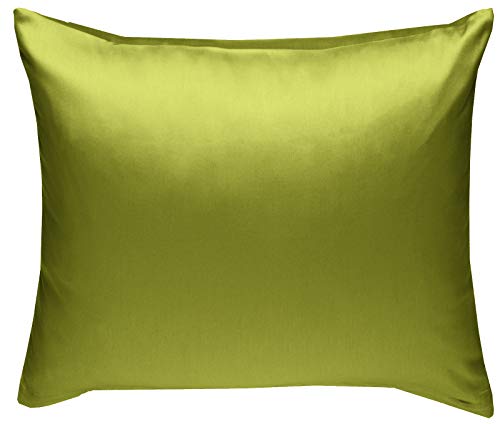 Mako-Satin Baumwollsatin Bettwäsche Uni einfarbig zum Kombinieren (Kissenbezug 50 cm x 50 cm, Grün) viele Farben & Größen von Bettwaesche-mit-Stil