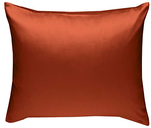 Bettwaesche-mit-Stil Mako-Satin Baumwollsatin Kissen Kissenbezug Uni einfarbig zum Kombinieren (Kissenbezug 40 cm x 40 cm, Orange) viele Farben & Größen von Bettwaesche-mit-Stil