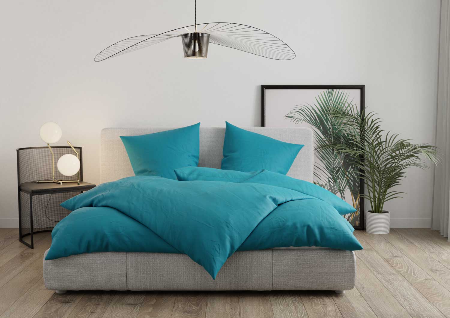 Mako Satin Bettwäsche einfarbig petrol Bettbezug 200x220 cm Mako Satin Bettwäsche einfarbig petrol Bettbezug 200x220 cm von Bettwaesche-mit-Stil
