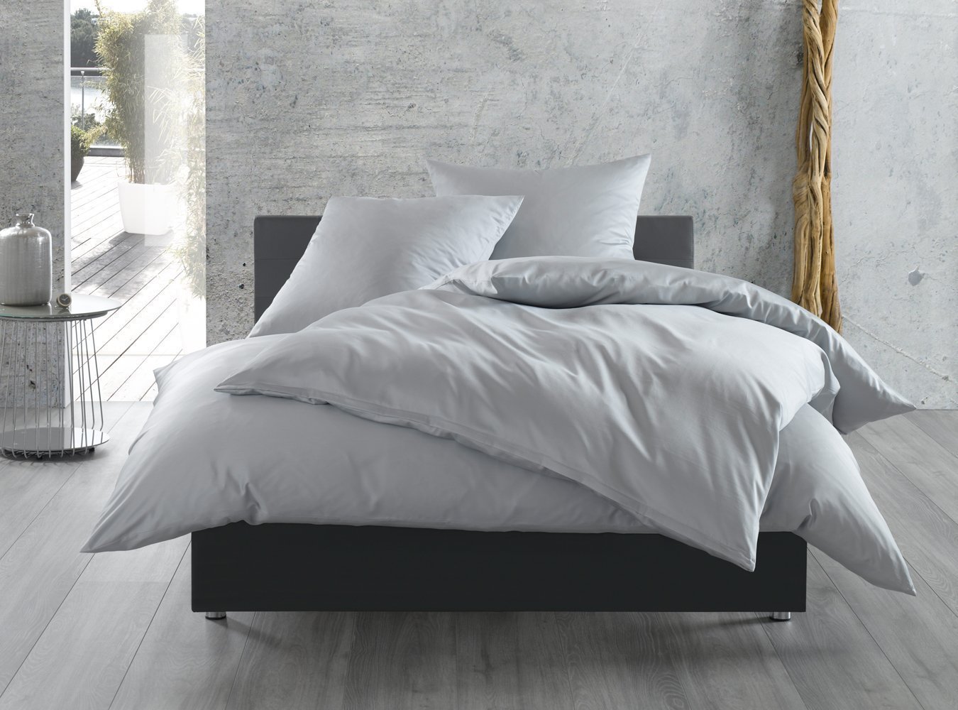 Mako Satin Bettwäsche uni Grau 135x200cm 100% Baumwolle Reißverschluss seidig-weiches Hautgefühl einfarbig mercerisiert supergekämmt Mako Satin Bettwäsche uni Grau 135x200cm 100% Baumwolle Reißverschluss seidig-weiches Hautgefühl einfarbig mercerisiert supergekämmt von Bettwaesche-mit-Stil