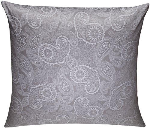 Mako Satin Damast Paisley Bettwäsche Garnitur Davos Kissenbezug 40x40 cm weiß - grau von Bettwaesche-mit-Stil