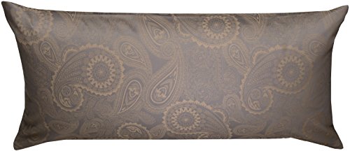 Mako Satin Damast Paisley Bettwäsche Garnitur Davos Kissenbezug 40x80 Gold braun - grau von Bettwaesche-mit-Stil