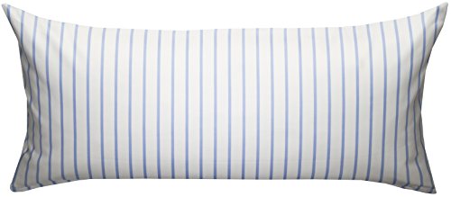 Mako Satin Kissen Bezug blau weiß gestreift 40x80 cm, 100% Baumwolle mit Reißverschluss Mako Satin Kissen Bezug blau weiß gestreift 40x80 cm, 100% Baumwolle mit Reißverschluss von Bettwaesche-mit-Stil