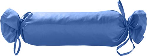 Mako Satin Kissenbezug Nackenkissen 15x40 - Bezug für Nackenkissen mit Verschlussbändern aus 100% Baumwolle - Satin Nackenrolle Bezug einfarbig Hellblau - Made in EU Mako Satin Kissenbezug Nackenkissen 15x40 - Bezug für Nackenkissen mit Verschlussbändern aus 100% Baumwolle - Satin Nackenrolle Bezug einfarbig Hellblau - Made in EU von Bettwaesche-mit-Stil