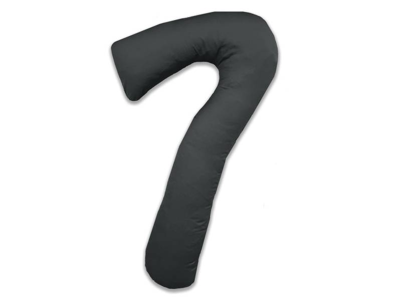 Mako-Satin Seitenschläferkissen Bezug uni / einfarbig anthrazit für Theraline my 7 Kissen von Bettwaesche-mit-Stil