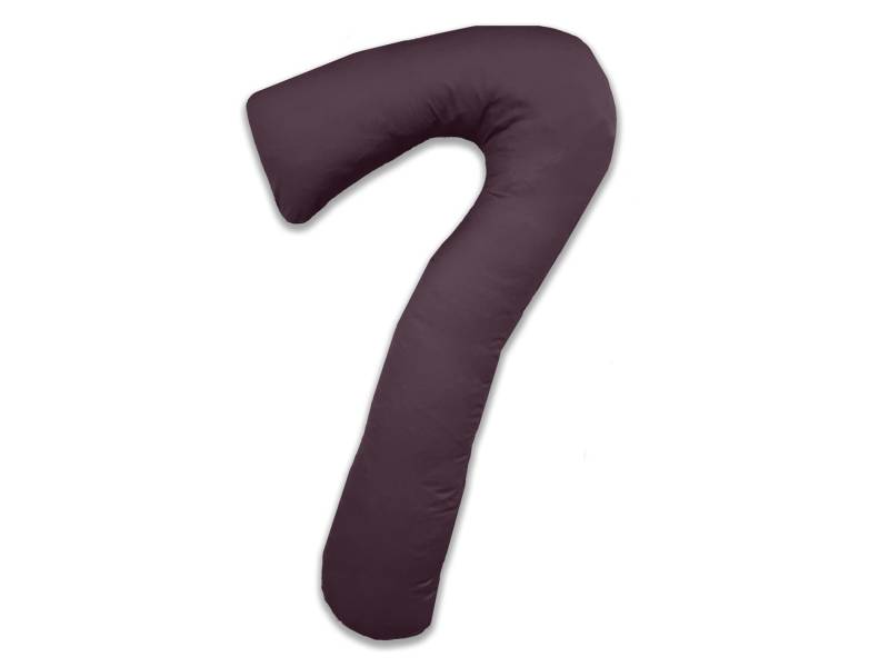 Mako-Satin Seitenschläferkissen Bezug uni / einfarbig brombeer für Theraline my 7 Kissen von Bettwaesche-mit-Stil