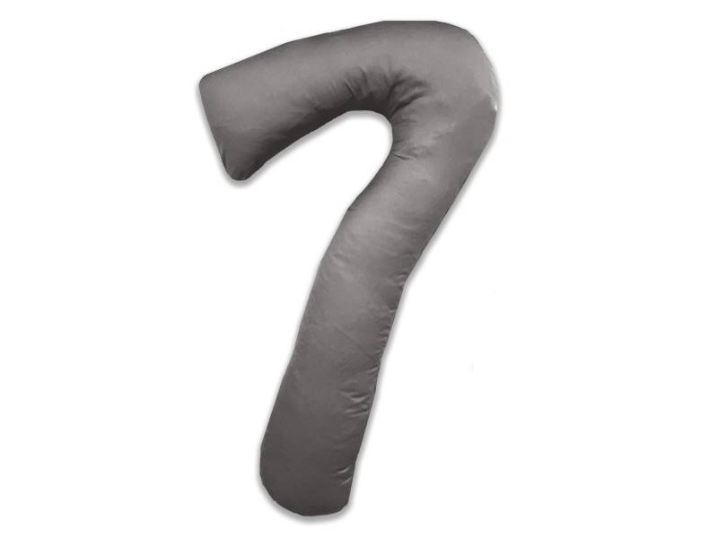Mako-Satin Seitenschläferkissen Bezug uni / einfarbig dunkelgrau für Theraline my 7 Kissen von Bettwaesche-mit-Stil