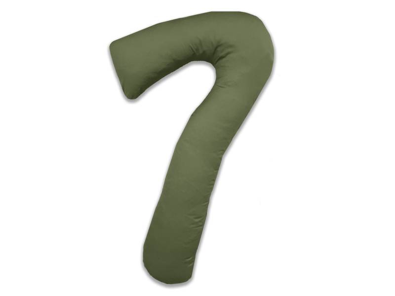 Mako-Satin Seitenschläferkissen Bezug uni / einfarbig dunkelgrün für Theraline my 7 Kissen von Bettwaesche-mit-Stil