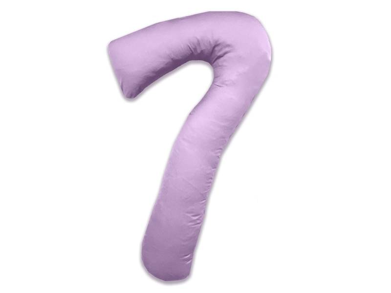 Mako-Satin Seitenschläferkissen Bezug uni / einfarbig flieder für Theraline my 7 Kissen von Bettwaesche-mit-Stil