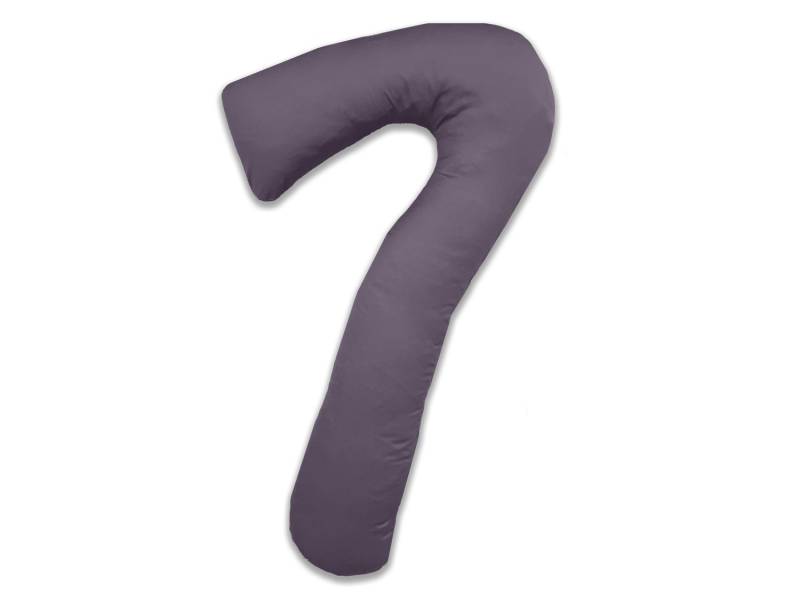 Mako-Satin Seitenschläferkissen Bezug uni / einfarbig lila für Theraline my 7 Kissen von Bettwaesche-mit-Stil