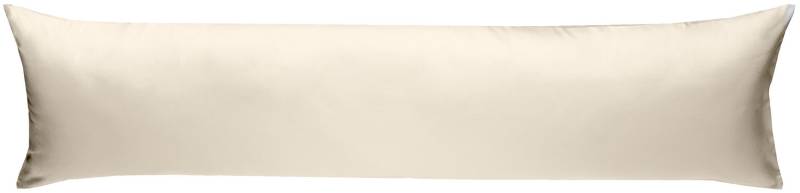 Mako-Satin Seitenschläferkissen Bezug uni / einfarbig natur (beige) 40x145 cm von Bettwaesche-mit-Stil von Bettwaesche-mit-Stil
