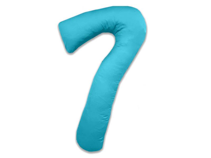 Mako-Satin Seitenschläferkissen Bezug uni / einfarbig türkis für Theraline my 7 Kissen von Bettwaesche-mit-Stil
