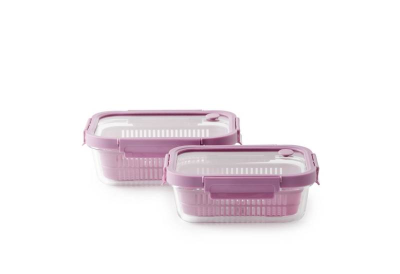Betty Bossi Aufbewahrungsdose Frischhaltedose mit Siebeinsatz - 2er Set (Set, 2-tlg), Klein: ideal für ca 250g Himbeeren, Groß: ideal für ca. 500g Himbeeren von Betty Bossi