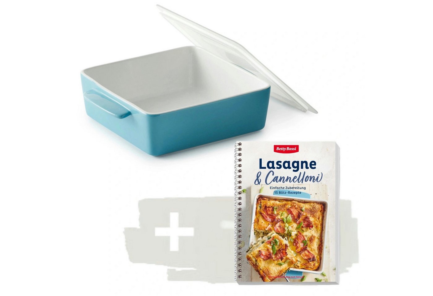 Betty Bossi Auflaufform Lasagneform Auflaufform ofenfest + Lasagne & Cannelloni Kochbuch, Die passende Form zum Buch von Betty Bossi