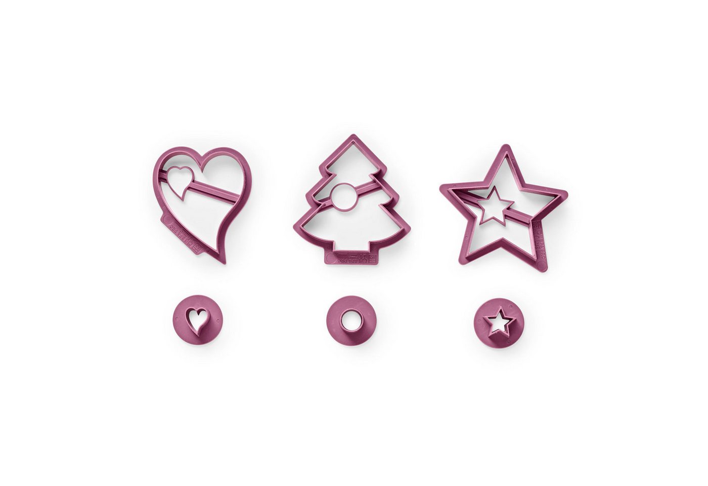Betty Bossi Ausstechform Betty Bossi Spitzbuben-Ausstecher Weihnachten - 3er-Set, Kunststoff, (6-St) von Betty Bossi