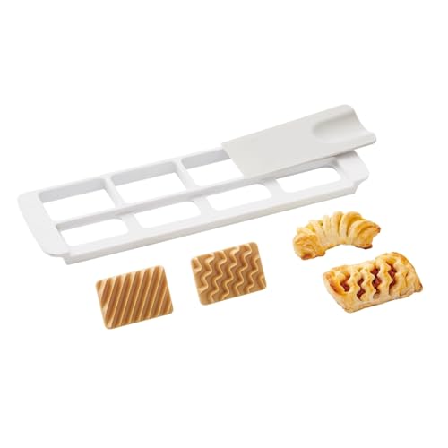 Betty Bossi Ausstechform Mini-Gebäck - Set (25982) Backen Zubehör praktischer Küchenhelfer Kunststoff Lebensmittelecht Spülmaschinengeeignet Beige Weiß von Betty Bossi