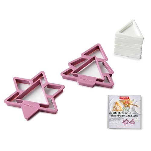 Betty Bossi Tannenbaum und Stern Ausstechform Set 8 tlg. Spülmaschinengeeignet Kekse Plätzchen, Ideal für rechteckigen Blätterteig, ergibt 8 Gebäcke, Perfekte Portionen Kunststoff Keramik Weiß Lila Betty Bossi Tannenbaum und Stern Ausstechform Set 8 tlg. Spülmaschinengeeignet Kekse Plätzchen, Ideal für rechteckigen Blätterteig, ergibt 8 Gebäcke, Perfekte Portionen Kunststoff Keramik Weiß Lila von Betty Bossi