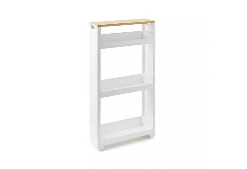 Betty Bossi Badregal Nischenregal mit Rollen 45×17×88 cm weiß Regal Badezimmer Küche, Steck-Montage von Betty Bossi