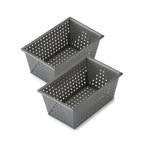 Betty Bossi Brotbackform Knusper im 2er Set - Kastenbackformen mit gelochter Struktur für 2 knusprige Brote auf einmal Selbstgemacht Antihaft-Beschichtung Aluminium Betty Bossi Brotbackform Knusper im 2er Set - Kastenbackformen mit gelochter Struktur für 2 knusprige Brote auf einmal Selbstgemacht Antihaft-Beschichtung Aluminium von Betty Bossi