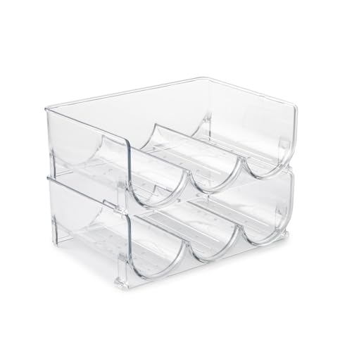 Betty Bossi - Flaschenregal stapelbar (25732) - 2er-Set zur platzsparenden Aufbewahrung von Flaschen – flexibel für Kühlschrank, Vorratskammer & Schrank von Betty Bossi