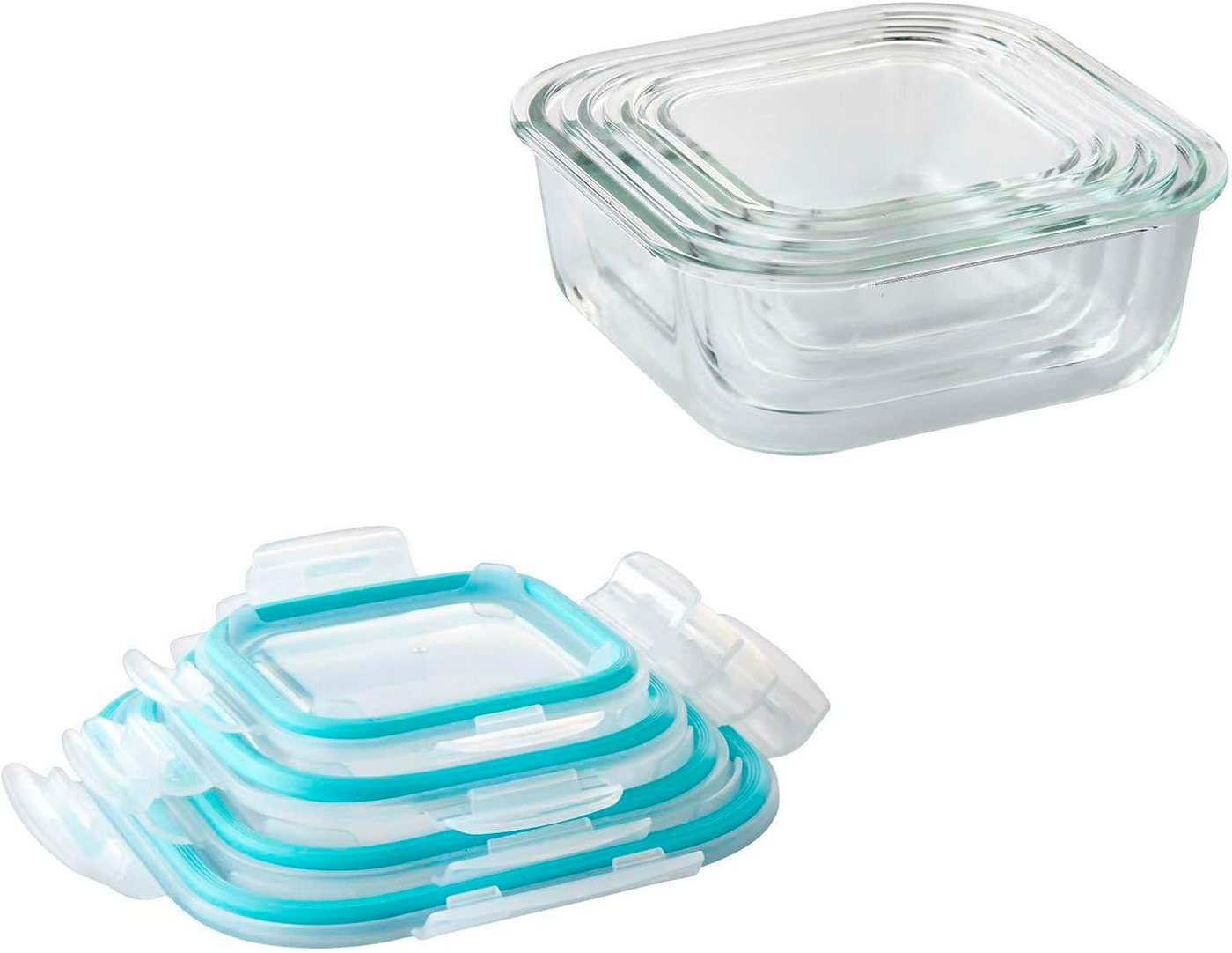 Betty Bossi Frischhaltedose Aufbewahrungsdose, Glas, quadratisch - 4er-Set Betty Bossi Frischhaltedose Aufbewahrungsdose, Glas, quadratisch - 4er-Set von Betty Bossi