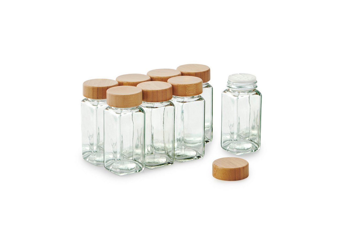 Betty Bossi Gewürzstreuer Glas mit Bambusdeckel - 8 Stück Betty Bossi Gewürzstreuer Glas mit Bambusdeckel - 8 Stück von Betty Bossi