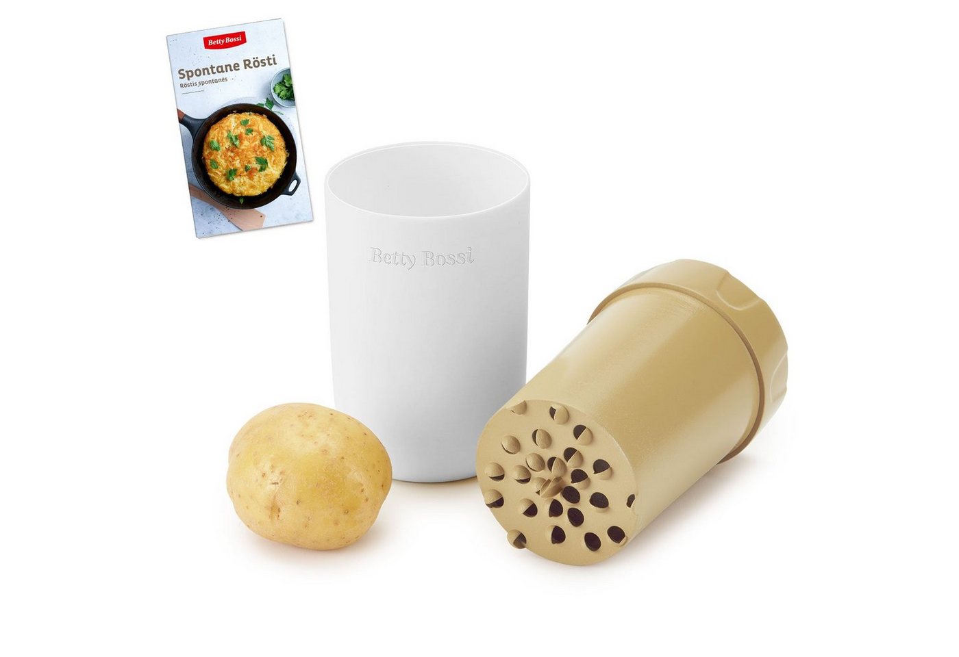 Betty Bossi Kartoffelreibe Kartoffel-Reibe Clever, Kunststoff, (2-St), grob von Betty Bossi