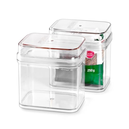 Betty Bossi - Vorratsdose Klick, Mini - 2 Stk. (25076) Spülmaschinengeeignet transparent luftdicht Kunststoff Aufbewahrung Dose mit Deckel von Betty Bossi