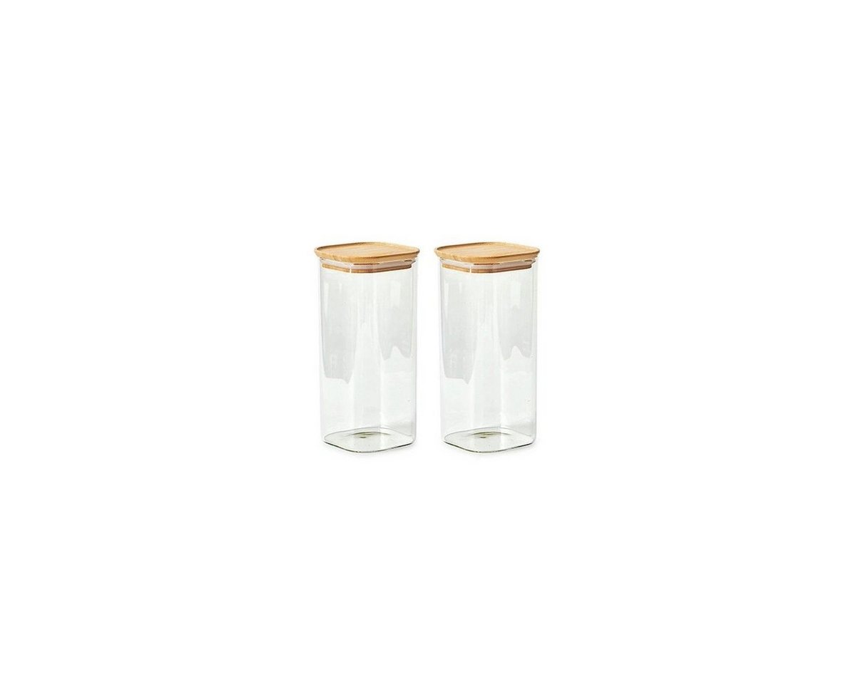 Betty Bossi Vorratsglas Vorratsdose 1.7 l, Glas, (2-tlg), mit Bambusdeckel von Betty Bossi