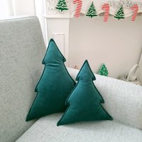 Weihnachtsbaum Kissen Samtkissen Weihnachtsdekoration Dekokissen, Form Sofakissen von BettyHomeDecor