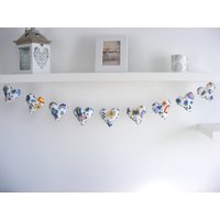 Wimpelkette Mit Herz, Blumengirlande, Frühlingsgirlande, Wimpelkette, Türkranz Für Mädchenzimmer von BettyHomeDecor