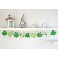 st. Patricks Day Girlande Kleeblatt Selbstgemachte Dekoration Wiederverwendbare Dekorationen Dekor Wandbehang von BettyHomeDecor