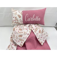 Babydecke Mit Name Personalisiert Waffelpique Beere, Waldbeere von BettyKids