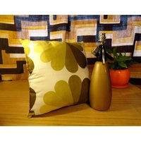 Handgemachter Vintage Retro 1960S/70S Kissenbezug, Braun, Gelb, Gold von BettybluevintageCo