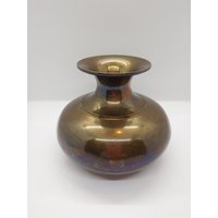 Vintage Messing Squat Vase von BettysAtticTreasures