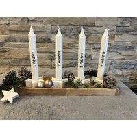 Adventskranz Sterne, Für Stabkerzen, Weihnachten, Keraflott, Modern von BettysKreativStudio