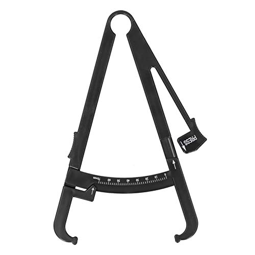 Körperfett Messschieber, Body Fat Tester Caliper, Körperfettmessschieber aus schwarzem Kunststoff Unisex Skinfold Caliper Körperfettmessgerät(#1) von Betued