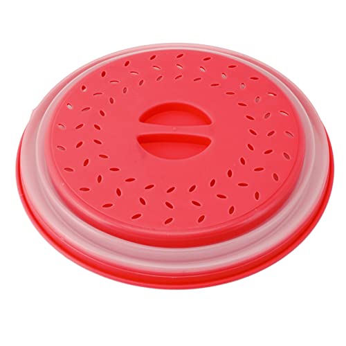 Mikrowellen-Spritzschutz, universeller Mehrloch-ABS-PP-Silikon-Mikrowellen-Spritzschutz für die Küche (Rot) von Betued