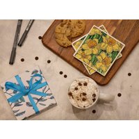 Narzissen Blumenuntersetzer, Gelb Blumen, Wohnkultur, Keramikuntersetzer, Geschenk Für Lehrer, Frühlingsdekor, Teeliebhaber von BetulSalmanArt